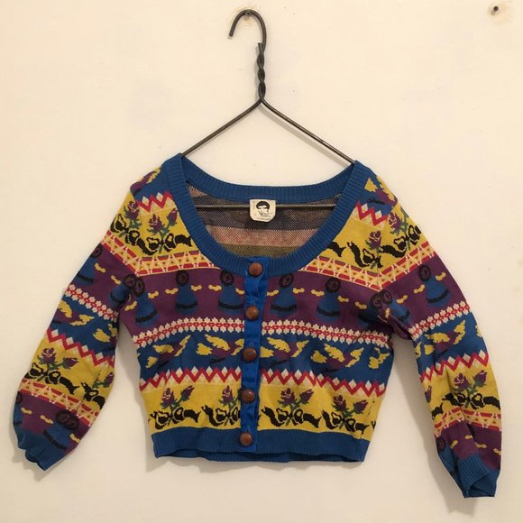 Betsey Johnson Sweaters - Betsey Johnson Vintage Line Cropped Cardigan